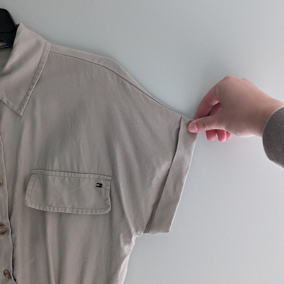 Tommy Hilfiger | Beige Short Sleeve Mini Dress - Picture 6 of 8